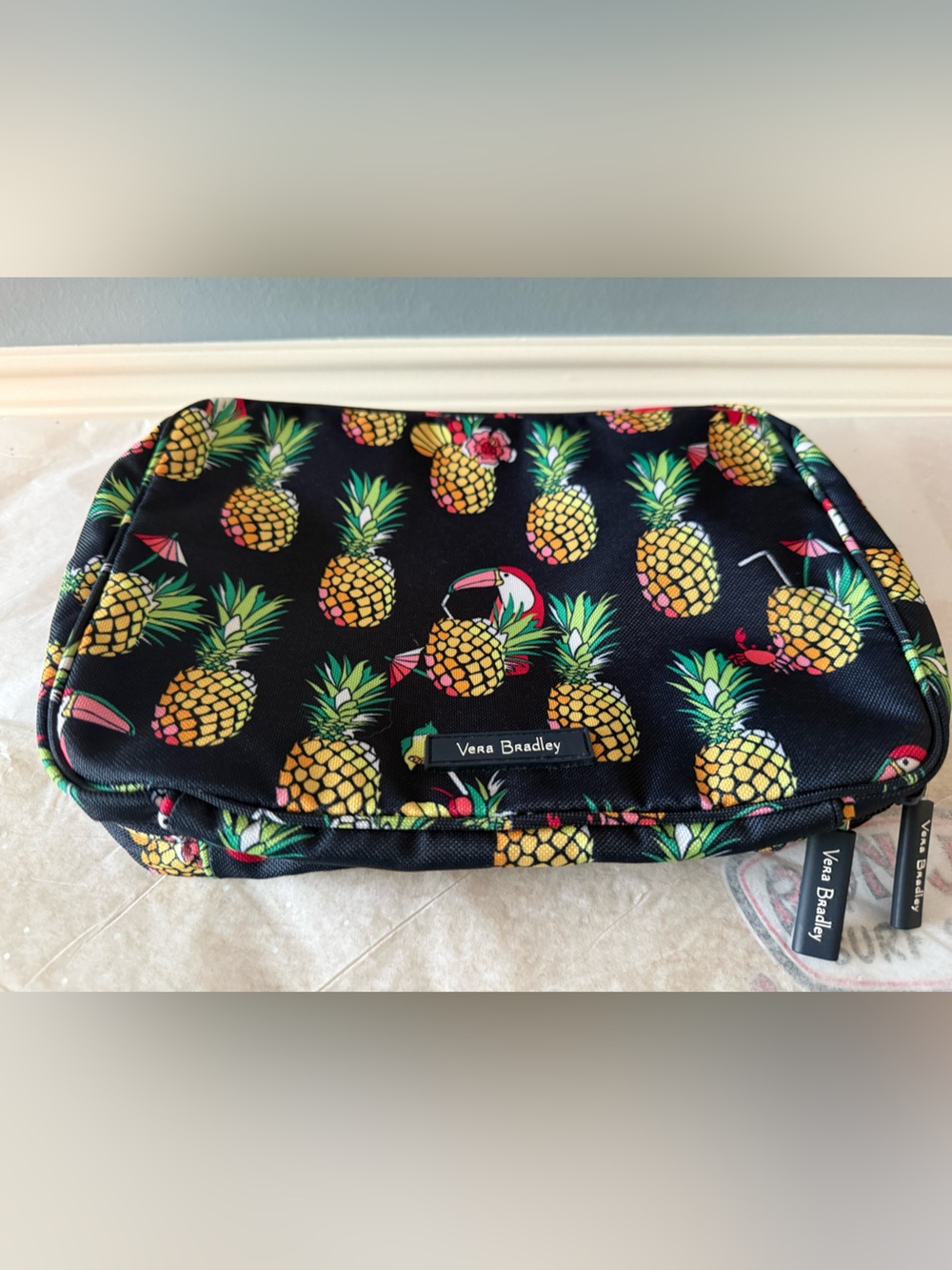 🍍Vera Bradley Toucan Party Hanging Travel Organizer Cosmetic Makeup Case- NWOT
